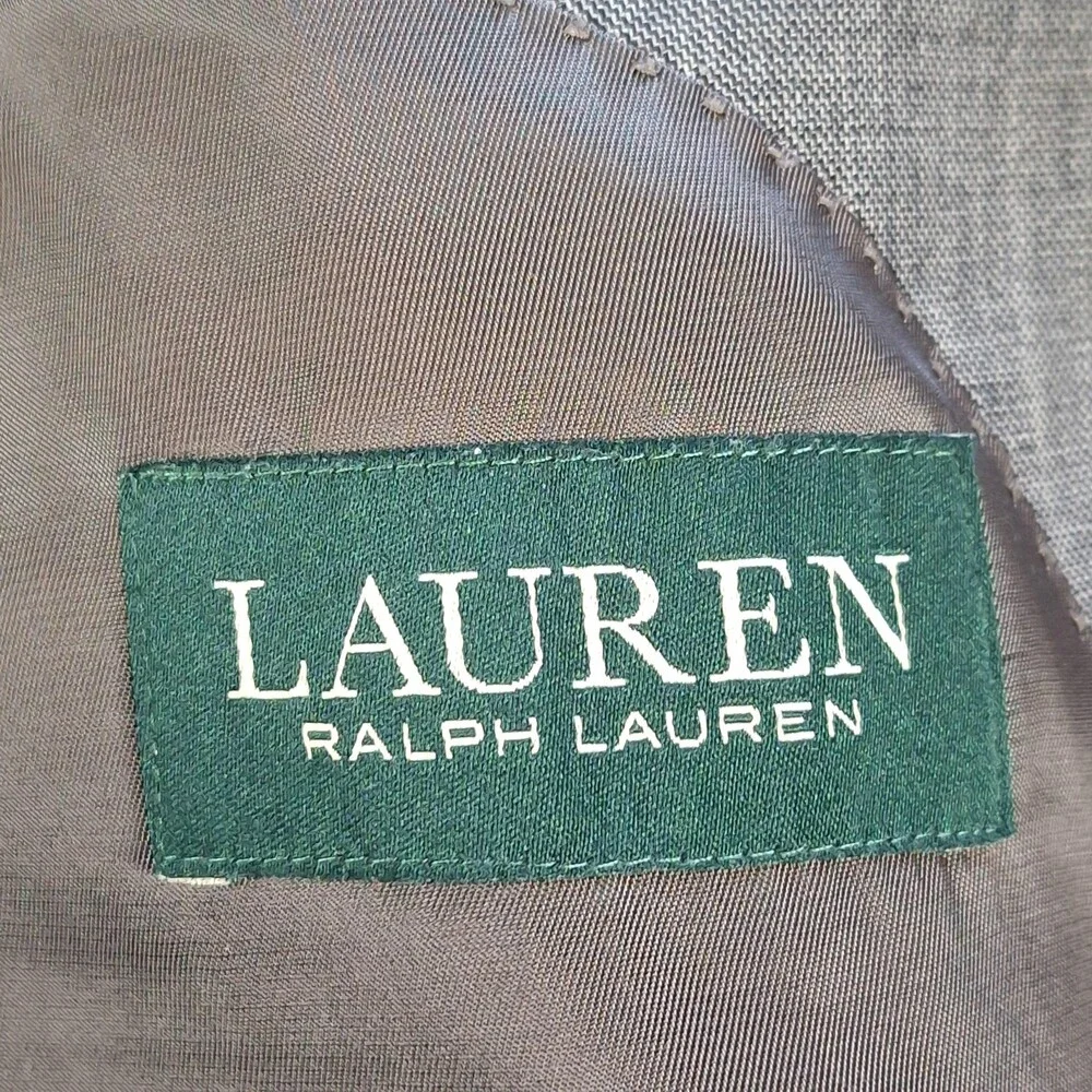 Lauren Ralph Lauren Suit Mens 44 38W Gray Wool Single Vent 2 Btn 2 Piece Formal